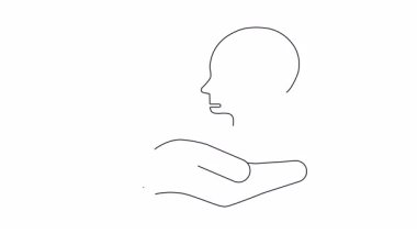 Zihinsel sağlığın kavramsal gösterimi, içinde yaprak olan bir beyni tutan bir elin büyümeyi ve sağlığı sembolize etmesi..