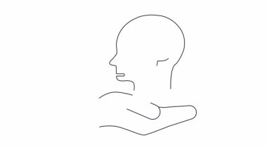 Akıllı telefon bağımlılığının kavramsal çizimi, içinde telefon olan bir eli göstermek, teknolojiye bağımlılığı sembolize ediyor..