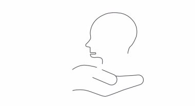 Zaman yönetiminin kavramsal illüstrasyonu. İçinde saat olan bir beyin tutan bir el zamanı etkili bir şekilde yönetmenin önemini sembolize eder..