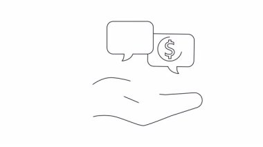 Ticari ve kişisel finans kavramları için mali planlama, görevler ve para yönetimini temsil eden bir el çizimi.