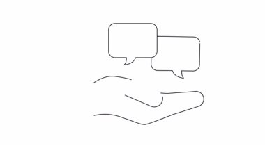 Onay ve finansal kazancı sembolize eden bir el ve bir dolar işareti. İş ve başarı kavramları için basit bir çizgi çizimi.