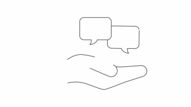 İş, finans ve teknoloji fikirlerini temsil eden, dişli ve dolar işaretli, el ele tutuşan konuşma baloncuklarının çizimi..