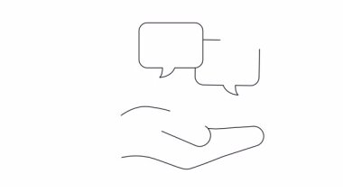 El ele tutuşmak ve para ikonları, iş yatırımlarını, gayrimenkulleri veya finansal fırsatları temsil etmek. Basit çizgi çizimi.