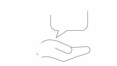 Renklendirmeyi, yaratıcılığı ve ev geliştirme projelerini sembolize eden, boya silindiri sunan temiz, minimalist bir el simgesi.