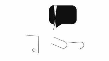 Ultraviyole koruma kavramına sahip bir konuşma balonunu tutan bir eli gösteren minimalist bir illüstrasyon. Cilt bakımına, sağlığa ve teknoloji temalarına uygundur.