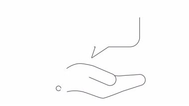 Sağlık hizmetlerinin illüstrasyon temsili, tıbbi yardım sunan bir el, bakım, yardım ve sağlık hizmetlerini sembolize eden.