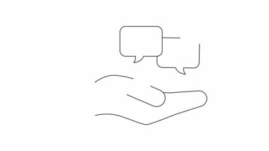 Bir el baş parmakları aşağıda ve dolar işareti ile konuşma baloncukları tutar, yatırım veya finansal kayıp hakkındaki olumsuz geri bildirimi simgeler..