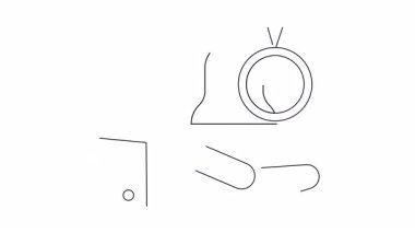 Animasyon nişan yüzüğü bildirim simgesi. Düğün planlama, evlilik teklifleri ve ilişki dönüm noktaları için mükemmel. Uygulamalarda, web sitelerinde ve sosyal medyada kullan.