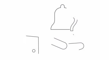 Belirsizliği ya da soruşturmayı simgeleyen soru işareti olan bir çanı tutan bir elin kavramsal çizimi.