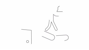 Basit bir animasyon, çan taşıyan bir teslimatçıyı destekleyen bir eli gösteriyor. İllüstrasyon destek hizmetleri için ideal.