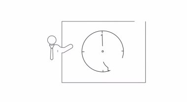 Basit bir çizim sunucunun yemek zamanlamasının önemini ekranda bir saat ve bir kase yemekle anlatıyor..