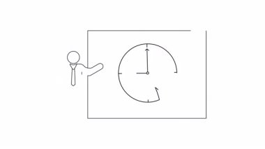 Zamanın geçişini ve onun doğal dünyayla bağlantısını sembolize eden bir saat ve doğa öğelerini içeren bir sunum. Zaman yönetimi için görsel bir metafor.