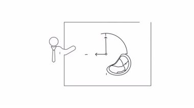 Zaman yönetimi kavramlarını vurgulayan bir saat ve meyve illüstrasyonunun yer aldığı bir sunum. İş için ideal, üretkenlik ve sağlıklı yaşam tarzı içeriği.