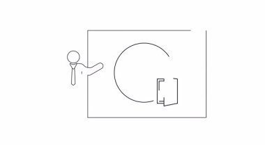 Zaman yönetimi stratejileri, üretkenlik, verimlilik ve belirli süreler dahilinde hedeflere ulaşma üzerine bir sunum. Görsel araçlar arasında bir saat ve sunucu.