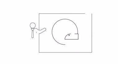 Zaman yönetimi veya verimlilik kavramları için uygun, kesme zamanı ile ilgili görsel bir metafor sunan bir sunum slaytı.