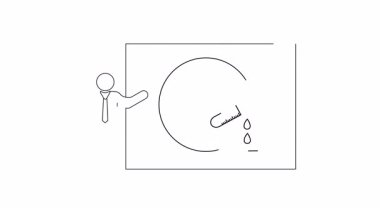 Zaman duyarlı deneyleri ve son teslim tarihlerini sembolize eden, test tüplü bir saati gösteren bir sunum slaydı..