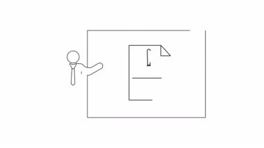 İş, tasarım ve eğitim için uygun belge simgelerinin sunumu. Kolay entegrasyon için basit çizgi sanatı.