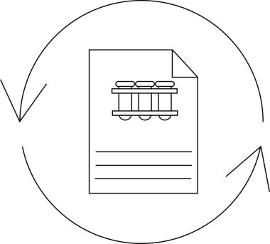 Test tüpleri ve okları olan bir belge, bir süreç, inceleme veya bilimsel analiz yapılmakta.