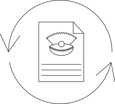 İnci resimli bir belge, veri güncellemesi ve senkronizasyonu sembolize eden bir tazeleme simgesi ile çevrilidir.