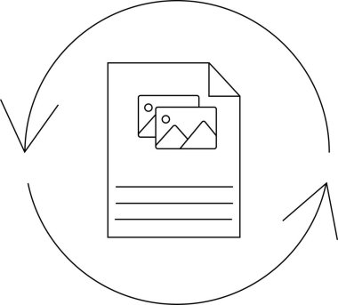 Resimler ve metin içeren bir belge, sürekli bir gözden geçirme, düzeltme veya güncelleme döngüsünü sembolize eden dairesel bir ok içinde resmedilir..