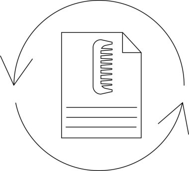Saç bakımını simgeleyen, taraklı, rutin güncellemeleri veya tazelemeleri simgeleyen, güzellik ve sağlık uygulamaları için ideal minimalist bir simge.