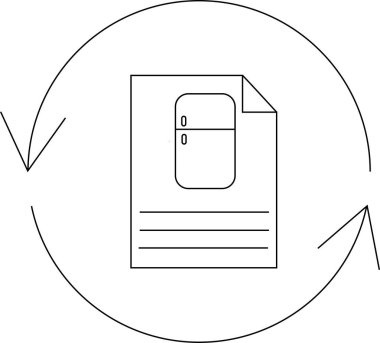 Dairesel güncelleme döngüsü içinde sürekli gelişmeyi ve bilgi güncellemelerini sembolize eden bir buzdolabı kılavuzunu gösteren kavramsal bir illüstrasyon.