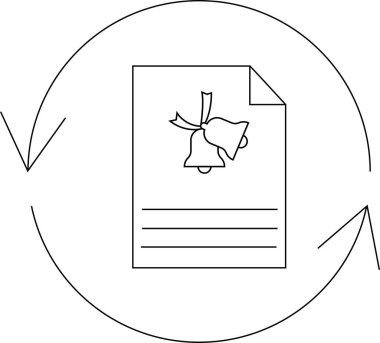 Düğün çanları belgesi olay planlamasını, güncellemeleri ve düğün düzenlemelerindeki değişiklikleri, esnekliği ve uyum sağlanabilirliği sembolize eden ikonu tazeler.