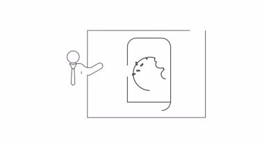 İş dünyasından bir profesyonel, iş dünyası, teknoloji veya gıda içeriği için ideal donut grafiği içeren mobil bir uygulama sunar.