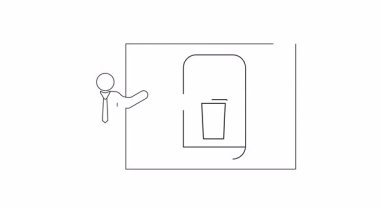 Uygulamayı ekranda sunan kişinin sunduğu içecek siparişi vermek için mobil bir uygulama sunumu.