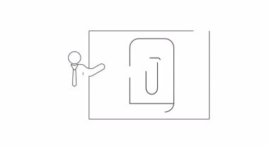 Tıbbi teknolojinin sunumu bir sunucu tarafından ekrana yansıtılan test tüpü ile..