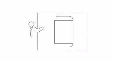 Gıda dağıtım hizmeti için mobil bir uygulama sunumu, özelliklerini ve faydalarını potansiyel yatırımcı veya müşterilere gösterir.