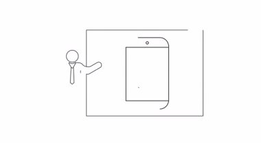 Elma logosu tasarımlı yeni bir cep telefonunun sunumu, özelliklerini ve faydalarını potansiyel müşterilere gösteriyor.