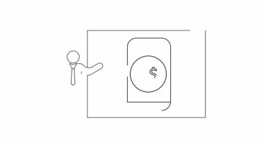 Singapur dolar sembolü, finansal teknoloji ve dijital para birimi çözümlerini temsil eden mobil bir uygulamanın sunumu.