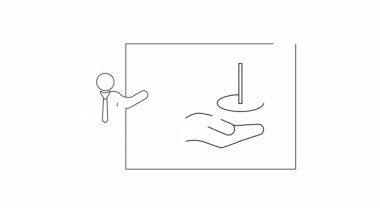 İş hedefleri, stratejiler ve başarıları özetleyen bir sunum, hedefin üzerinde bir bayrağa uzanan bir elle görselleştirilmiş.