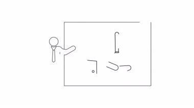 Yaratıcı projeler ve tasarım sunumları için ideal bir el ve fırça çizimi içeren bir sanat konsepti sunumu.