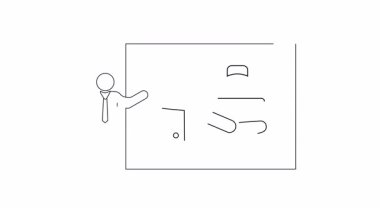 Yemek servisi konseptini sunan birinin basit bir animasyonu. İş ve restoran sunumları için mükemmel..