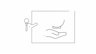 Yiyecek bağışı ve destekle ilgili bir sunum. Bir kase sıcak yemek ile resmedilmiş..