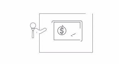 Doların sterline çevrilmesini açıklayan bir sunum. Finansal eğitim ve iş bağlamları için ideal. Açıklık için basit satır sanatı.