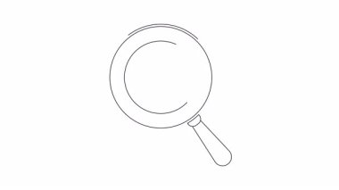 İçinde tirbuşon olan bir büyüteç simgesi, üzeri çizilmiş, vurgulamak için canlandırılmış..