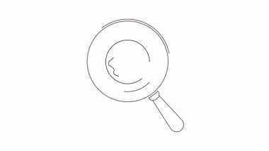 Bir çöreğin tavada pişirildiği basit bir animasyon, sanat tarzında yapılmış. Yiyeceklerle ilgili içerik için mükemmel.