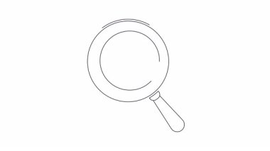 Bir büyüteç titizlikle bir şişeyi inceliyor. Sanat animasyonu, ayrıntıları vurguluyor ve inceleme hissi yaratıyor..