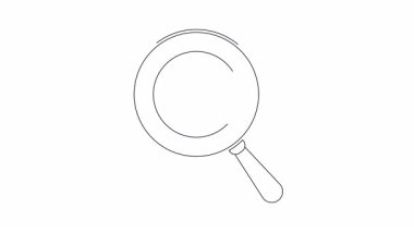 Basit ve temiz bir tasarım içinde detaylı inceleme, analiz ve araştırma kavramlarını temsil etmek için mükemmel bir büyüteç çizgisi..