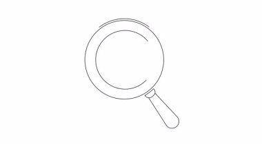 Animasyon simgesi üzerinde çizgi olan bir rota üzerinde bir büyüteç gösteriyor, hiçbir rota bulunmadığını ya da seyahat kısıtlamasını simgeliyor.