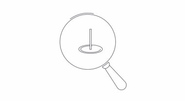 İçinde bir sembol olan bir büyüteç, üzeri çizilmiş, arama ya da kısıtlamayı sembolize etmiyor. Çeşitli kullanımlar için kavramsal bir video.