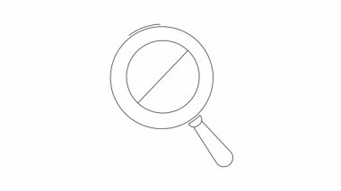 Bir kâse ve yemek çubuklarına odaklanmış büyüteçle tasvir edilen Asya yemeklerini aramanın görsel bir temsili..