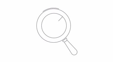 Yiyecek arayışının görsel bir temsili, büyüteç ve kâse tasviri ile tasvir ediliyor. Aşçılık, gıda veya arama temalı projeler için ideal.