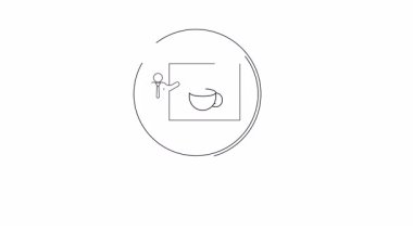 Bir büyüteç altında kahve sunumu kahve endüstrisindeki iş analizini ve stratejik planlamayı sembolize ediyor. Pazar araştırması ve ürün geliştirme kavramı.