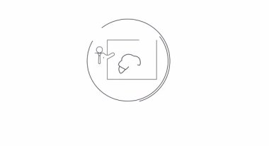 Büyüteç altında kruvasan sunumu yemek sanatı, pişirme ya da gıda endüstrisi analizini sembolize ediyor. Resim kavramını göster.