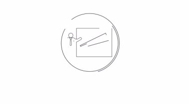 Bir büyüteç, temiz çizgi sanatında yapılmış grafikli bir sunuma odaklanır..