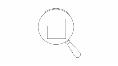 Bir belgenin üzerine basit bir büyüteç çizimi, belge aramasını ve gözden geçirmesini sembolize eder.